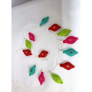 Handcrafted Felt Ornament Garland - Christmas Holiday Decorations In Festive Col